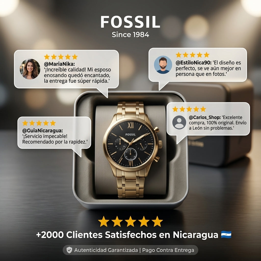 Reloj Fossil Edición Clásica Dorado