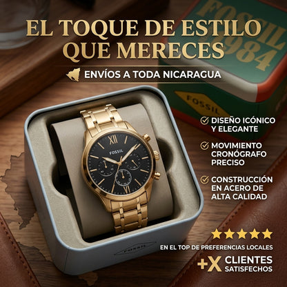 Reloj Fossil Edición Clásica Dorado