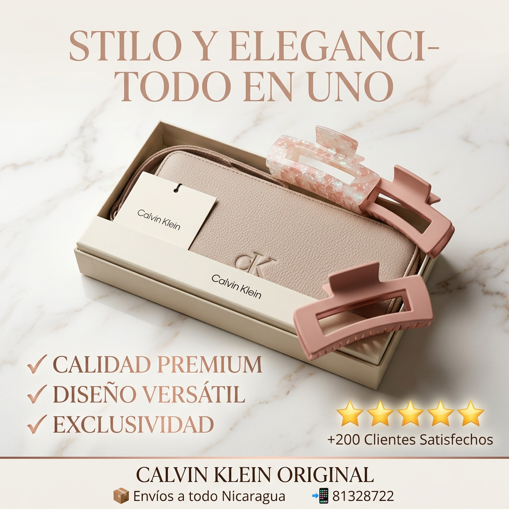 Cartera Calvin Klein + Ganchos de Cabello