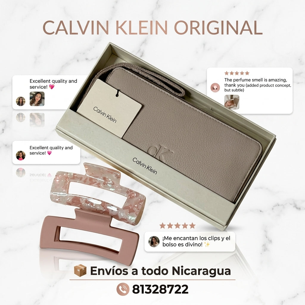 Cartera Calvin Klein + Ganchos de Cabello