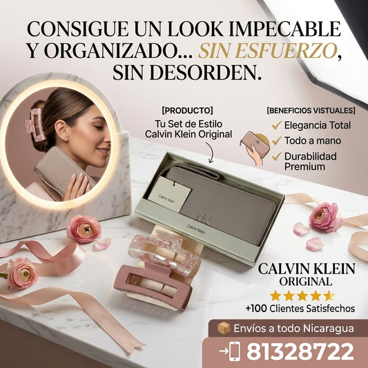 Cartera Calvin Klein + Ganchos de Cabello