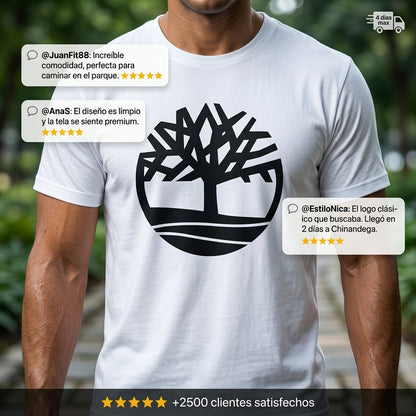 Camiseta Timberland Original — Icónico Logo del Árbol