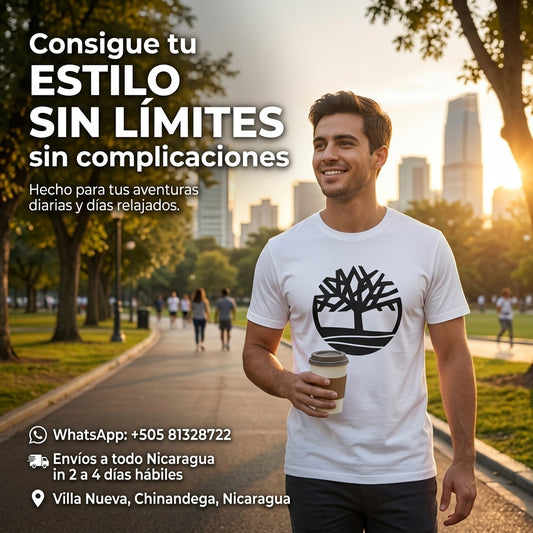Camiseta Timberland Original — Icónico Logo del Árbol