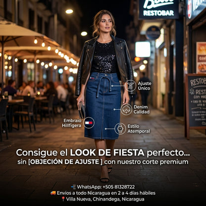 Falda Denim Tommy Hilfiger Original