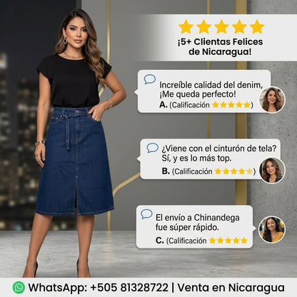 Falda Denim Tommy Hilfiger Original