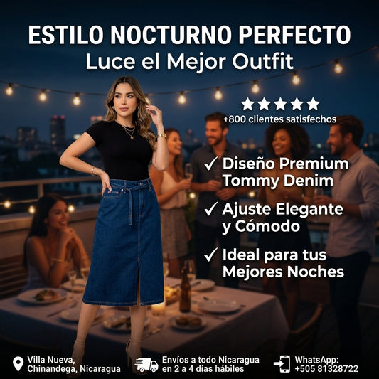 Falda Denim Tommy Hilfiger Original